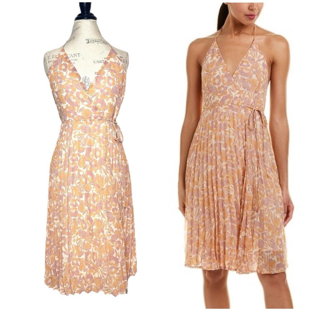 ASTR The Label | Women | Marcela Floral Halter Neck Backless Wrap Dress | Medium